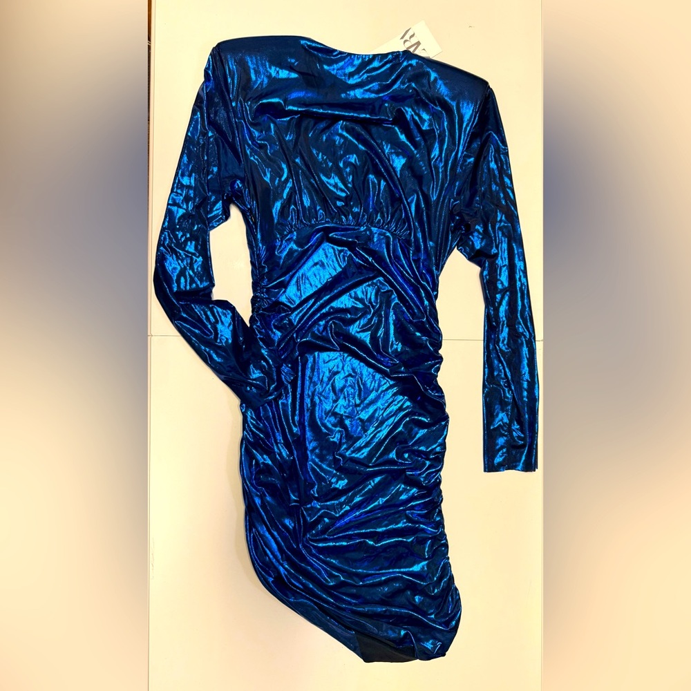 Zara Midnight Blue Velvet Dress | Sz S